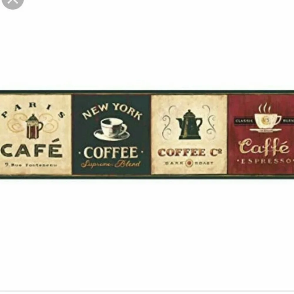Wallpaper Border Café Coffee Bar